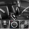 imageCAR PASS Bling Diamond Leather Car Seat Covers Sets 11 pcs Bling Car Accessories for Women Sparkly Rhinestone Steering Wheel Cover Sets Glitter Cute Car Interior Sets for Women Girl Silver DiamondSilver Diamond