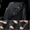 imageCAR PASS Bling Diamond Leather Car Seat Covers Sets 11 pcs Bling Car Accessories for Women Sparkly Rhinestone Steering Wheel Cover Sets Glitter Cute Car Interior Sets for Women Girl Silver DiamondBlack Rhinestone