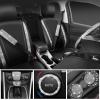 imageCAR PASS Bling Diamond Leather Car Seat Covers Sets 11 pcs Bling Car Accessories for Women Sparkly Rhinestone Steering Wheel Cover Sets Glitter Cute Car Interior Sets for Women Girl Silver DiamondSilver