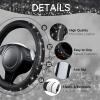 imageCAR PASS Bling Diamond Leather Car Seat Covers Sets 11 pcs Bling Car Accessories for Women Sparkly Rhinestone Steering Wheel Cover Sets Glitter Cute Car Interior Sets for Women Girl Silver DiamondBlack Rhinestone