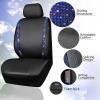 imageCAR PASS Bling Diamond Leather Car Seat Covers Sets 11 pcs Bling Car Accessories for Women Sparkly Rhinestone Steering Wheel Cover Sets Glitter Cute Car Interior Sets for Women Girl Silver DiamondBlue Diamond