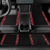 imageCAR PASS Bling Diamond Leather Car Seat Covers Sets 11 pcs Bling Car Accessories for Women Sparkly Rhinestone Steering Wheel Cover Sets Glitter Cute Car Interior Sets for Women Girl Silver DiamondRed Rhinestone