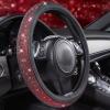imageCAR PASS Bling Diamond Leather Car Seat Covers Sets 11 pcs Bling Car Accessories for Women Sparkly Rhinestone Steering Wheel Cover Sets Glitter Cute Car Interior Sets for Women Girl Silver DiamondRed Rhinestone