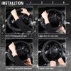 imageCAR PASS Bling Diamond Leather Steering Wheel Cover with Bling Sparkly Crystal Glitter Rhinestones Universal Fit 145in15in Car Wheel Protector for Women Girl Fit SuvsVansSedansCarTrucks SilverZebra Print Diamond