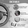 imageCAR PASS Bling Diamond Leather Steering Wheel Cover with Bling Sparkly Crystal Glitter Rhinestones Universal Fit 145in15in Car Wheel Protector for Women Girl Fit SuvsVansSedansCarTrucks SilverGray Diamond
