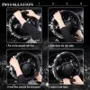 imageCAR PASS Bling Diamond Leather Steering Wheel Cover with Bling Sparkly Crystal Glitter Rhinestones Universal Fit 145in15in Car Wheel Protector for Women Girl Fit SuvsVansSedansCarTrucks SilverCow Diamond