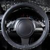 imageCAR PASS Bling Diamond Leather Steering Wheel Cover with Bling Sparkly Crystal Glitter Rhinestones Universal Fit 145in15in Car Wheel Protector for Women Girl Fit SuvsVansSedansCarTrucks SilverZebra Print Diamond