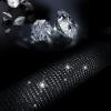 imageCAR PASS Bling Diamond Leather Steering Wheel Cover with Bling Sparkly Crystal Glitter Rhinestones Universal Fit 145in15in Car Wheel Protector for Women Girl Fit SuvsVansSedansCarTrucks SilverBlack Diamond on Velvet