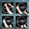 imageCAR PASS Bling Diamond Leather Steering Wheel Cover with Bling Sparkly Crystal Glitter Rhinestones Universal Fit 145in15in Car Wheel Protector for Women Girl Fit SuvsVansSedansCarTrucks SilverMint Diamond