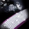 imageCAR PASS Bling Diamond Leather Steering Wheel Cover with Bling Sparkly Crystal Glitter Rhinestones Universal Fit 145in15in Car Wheel Protector for Women Girl Fit SuvsVansSedansCarTrucks SilverVelvet Purple Diamond