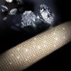 imageCAR PASS Bling Diamond Leather Steering Wheel Cover with Bling Sparkly Crystal Glitter Rhinestones Universal Fit 145in15in Car Wheel Protector for Women Girl Fit SuvsVansSedansCarTrucks SilverBeige Leather