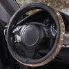 imageCAR PASS Bling Diamond Leather Steering Wheel Cover with Bling Sparkly Crystal Glitter Rhinestones Universal Fit 145in15in Car Wheel Protector for Women Girl Fit SuvsVansSedansCarTrucks SilverBlack Gold
