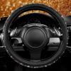 imageCAR PASS Bling Diamond Leather Steering Wheel Cover with Bling Sparkly Crystal Glitter Rhinestones Universal Fit 145in15in Car Wheel Protector for Women Girl Fit SuvsVansSedansCarTrucks SilverLeopard Diamond