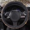 imageCAR PASS Bling Diamond Leather Steering Wheel Cover with Bling Sparkly Crystal Glitter Rhinestones Universal Fit 145in15in Car Wheel Protector for Women Girl Fit SuvsVansSedansCarTrucks SilverBlack Gold