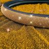 imageCAR PASS Bling Diamond Leather Steering Wheel Cover with Bling Sparkly Crystal Glitter Rhinestones Universal Fit 145in15in Car Wheel Protector for Women Girl Fit SuvsVansSedansCarTrucks SilverGold Diamond