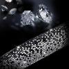 imageCAR PASS Bling Diamond Leather Steering Wheel Cover with Bling Sparkly Crystal Glitter Rhinestones Universal Fit 145in15in Car Wheel Protector for Women Girl Fit SuvsVansSedansCarTrucks SilverBlack Silver Diamond