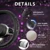 imageCAR PASS Bling Diamond Leather Steering Wheel Cover with Bling Sparkly Crystal Glitter Rhinestones Universal Fit 145in15in Car Wheel Protector for Women Girl Fit SuvsVansSedansCarTrucks SilverPurple