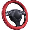 imageCAR PASS Bling Diamond Leather Steering Wheel Cover with Bling Sparkly Crystal Glitter Rhinestones Universal Fit 145in15in Car Wheel Protector for Women Girl Fit SuvsVansSedansCarTrucks SilverRed Diamond on Velvet