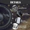 imageCAR PASS Bling Diamond Leather Steering Wheel Cover with Bling Sparkly Crystal Glitter Rhinestones Universal Fit 145in15in Car Wheel Protector for Women Girl Fit SuvsVansSedansCarTrucks SilverBlack Silver Diamond