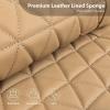 imageCAR PASS Bling Diamond Pink Leather Car Seat Covers Full Sets Interior Sets Waterproof Shining Glitter Sparkly Crystal Universal Armrest Fit for Automotive Truck SUV Cute Women Girl Pink RhinestoneBeige Rhinestone