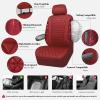 imageCAR PASS Bling Diamond Pink Leather Car Seat Covers Full Sets Interior Sets Waterproof Shining Glitter Sparkly Crystal Universal Armrest Fit for Automotive Truck SUV Cute Women Girl Pink RhinestoneBurgundy rhinestone