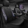 imageCAR PASS Bling Diamond Pink Leather Car Seat Covers Full Sets Interior Sets Waterproof Shining Glitter Sparkly Crystal Universal Armrest Fit for Automotive Truck SUV Cute Women Girl Pink RhinestoneBedazzed Diamond