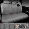 imageCAR PASS Bling Diamond Pink Leather Car Seat Covers Full Sets Interior Sets Waterproof Shining Glitter Sparkly Crystal Universal Armrest Fit for Automotive Truck SUV Cute Women Girl Pink RhinestoneGray Rhinestone