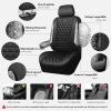 imageCAR PASS Bling Diamond Pink Leather Car Seat Covers Full Sets Interior Sets Waterproof Shining Glitter Sparkly Crystal Universal Armrest Fit for Automotive Truck SUV Cute Women Girl Pink RhinestoneSilver Rhinestone