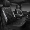 imageCAR PASS Bling Diamond Pink Leather Car Seat Covers Full Sets Interior Sets Waterproof Shining Glitter Sparkly Crystal Universal Armrest Fit for Automotive Truck SUV Cute Women Girl Pink RhinestoneSilver Diamond