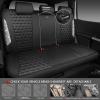 imageCAR PASS Bling Diamond Pink Leather Car Seat Covers Full Sets Interior Sets Waterproof Shining Glitter Sparkly Crystal Universal Armrest Fit for Automotive Truck SUV Cute Women Girl Pink RhinestoneSilver Rhinestone