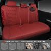 imageCAR PASS Bling Diamond Pink Leather Car Seat Covers Full Sets Interior Sets Waterproof Shining Glitter Sparkly Crystal Universal Armrest Fit for Automotive Truck SUV Cute Women Girl Pink RhinestoneBurgundy Diamond
