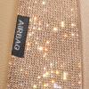 imageCAR PASS Bling Diamond Pink Leather Car Seat Covers Full Sets Interior Sets Waterproof Shining Glitter Sparkly Crystal Universal Armrest Fit for Automotive Truck SUV Cute Women Girl Pink RhinestoneBeige Diamond