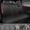imageCAR PASS Bling Diamond Pink Leather Car Seat Covers Full Sets Interior Sets Waterproof Shining Glitter Sparkly Crystal Universal Armrest Fit for Automotive Truck SUV Cute Women Girl Pink RhinestoneRed Rhinestone