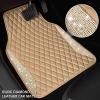 imageCAR PASS Bling Leather Car Mats Shining Diamond Floor Mats Crystal Rhinestone Sparkly Glitter Carpet AntiSlip Waterproof Pad Universal Fit Automotive SUV Sedan Van 5pcs Girl Women Black SilverBeige Leather Diamond