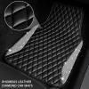 imageCAR PASS Bling Leather Car Mats Shining Diamond Floor Mats Crystal Rhinestone Sparkly Glitter Carpet AntiSlip Waterproof Pad Universal Fit Automotive SUV Sedan Van 5pcs Girl Women Black SilverBlack Leather White Diamond