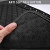 imageCAR PASS Bling Leather Car Mats Shining Diamond Floor Mats Crystal Rhinestone Sparkly Glitter Carpet AntiSlip Waterproof Pad Universal Fit Automotive SUV Sedan Van 5pcs Girl Women Black SilverBlack Leather Diamond
