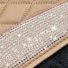 imageCAR PASS Bling Leather Car Mats Shining Diamond Floor Mats Crystal Rhinestone Sparkly Glitter Carpet AntiSlip Waterproof Pad Universal Fit Automotive SUV Sedan Van 5pcs Girl Women Black SilverBeige Leather Diamond