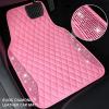imageCAR PASS Bling Leather Car Mats Shining Diamond Floor Mats Crystal Rhinestone Sparkly Glitter Carpet AntiSlip Waterproof Pad Universal Fit Automotive SUV Sedan Van 5pcs Girl Women Black SilverPink Leather Diamond