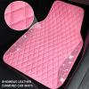 imageCAR PASS Bling Leather Car Mats Shining Diamond Floor Mats Crystal Rhinestone Sparkly Glitter Carpet AntiSlip Waterproof Pad Universal Fit Automotive SUV Sedan Van 5pcs Girl Women Black SilverPink Leather Diamond