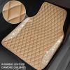 imageCAR PASS Bling Leather Car Mats Shining Diamond Floor Mats Crystal Rhinestone Sparkly Glitter Carpet AntiSlip Waterproof Pad Universal Fit Automotive SUV Sedan Van 5pcs Girl Women Black SilverBeige Leather Diamond
