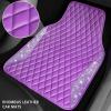 imageCAR PASS Bling Leather Car Mats Shining Diamond Floor Mats Crystal Rhinestone Sparkly Glitter Carpet AntiSlip Waterproof Pad Universal Fit Automotive SUV Sedan Van 5pcs Girl Women Black SilverPurple Leather Diamond