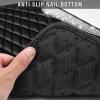 imageCAR PASS Bling Leather Car Mats Shining Diamond Floor Mats Crystal Rhinestone Sparkly Glitter Carpet AntiSlip Waterproof Pad Universal Fit Automotive SUV Sedan Van 5pcs Girl Women Black SilverBlack Leather White Diamond