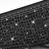 imageCAR PASS Bling Leather Car Mats Shining Diamond Floor Mats Crystal Rhinestone Sparkly Glitter Carpet AntiSlip Waterproof Pad Universal Fit Automotive SUV Sedan Van 5pcs Girl Women Black SilverBlack Leather Diamond