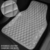 imageCAR PASS Bling Leather Car Mats Shining Diamond Floor Mats Crystal Rhinestone Sparkly Glitter Carpet AntiSlip Waterproof Pad Universal Fit Automotive SUV Sedan Van 5pcs Girl Women Black SilverGray Leather Diamond
