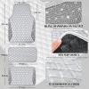 imageCAR PASS Bling Leather Car Mats Shining Diamond Floor Mats Crystal Rhinestone Sparkly Glitter Carpet AntiSlip Waterproof Pad Universal Fit Automotive SUV Sedan Van 5pcs Girl Women Black SilverSilver Leather Diamond