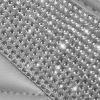 imageCAR PASS Bling Leather Car Mats Shining Diamond Floor Mats Crystal Rhinestone Sparkly Glitter Carpet AntiSlip Waterproof Pad Universal Fit Automotive SUV Sedan Van 5pcs Girl Women Black SilverGray Leather Diamond