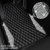 imageCAR PASS Bling Leather Car Mats Shining Diamond Floor Mats Crystal Rhinestone Sparkly Glitter Carpet AntiSlip Waterproof Pad Universal Fit Automotive SUV Sedan Van 5pcs Girl Women Black SilverBlack Leather White Diamond