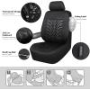 imageCAR PASS Car Seat Covers Full Sets Front ampamp Split Rear Bench for Car 3D Tyre Embossed Automotive Interior Covers Airbag Compatible Quick Setup Universal Fit Seat Covers for Car SUVCharcoalPure Black