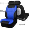 imageCAR PASS Car Seat Covers Full Sets Front ampamp Split Rear Bench for Car 3D Tyre Embossed Automotive Interior Covers Airbag Compatible Quick Setup Universal Fit Seat Covers for Car SUVCharcoalblue black