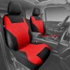 imageCAR PASS Car Seat Covers Full Sets Front ampamp Split Rear Bench for Car 3D Tyre Embossed Automotive Interior Covers Airbag Compatible Quick Setup Universal Fit Seat Covers for Car SUVCharcoalred and black